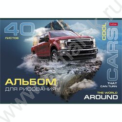Альбом д/рисования 40л "COOL CARS" ассорти | Фото 1