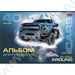 Альбом д/рисования 40л "COOL CARS" ассорти | Фото 2