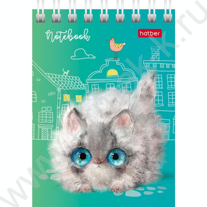 Блокнот  40л А7 спираль "Кошарики" | Фото 1