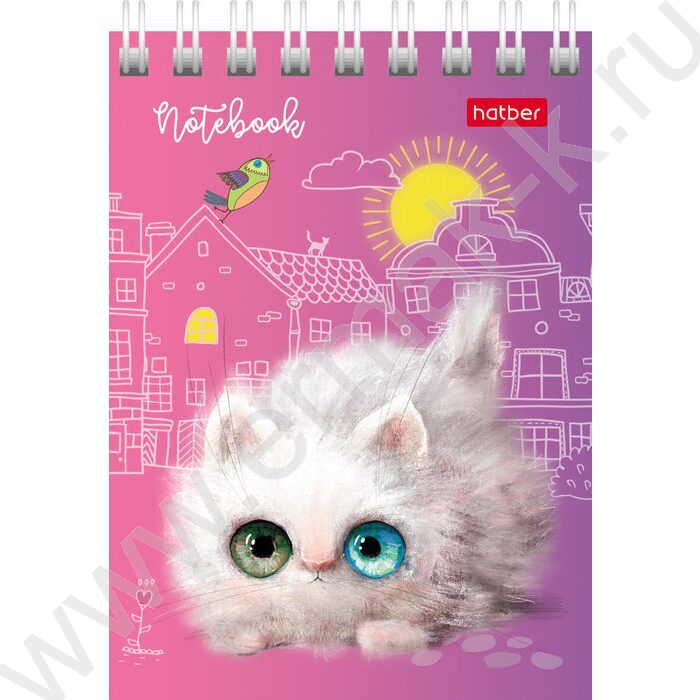 Блокнот  40л А7 спираль "Кошарики" | Фото 2