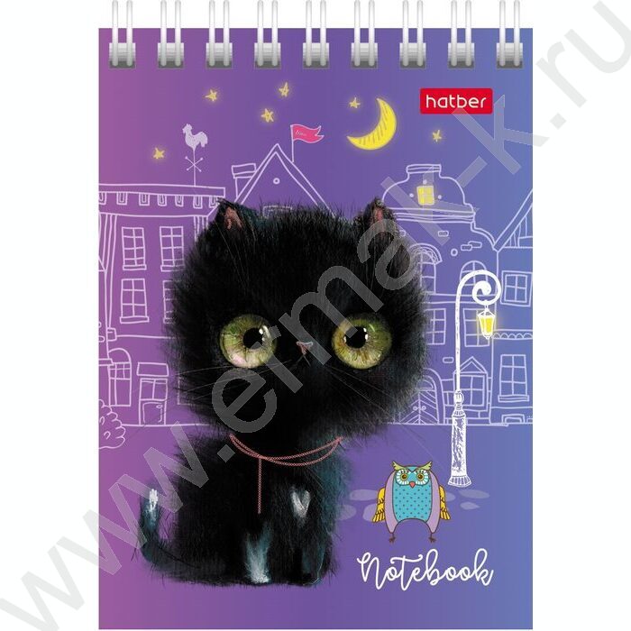 Блокнот  40л А7 спираль "Кошарики" | Фото 4