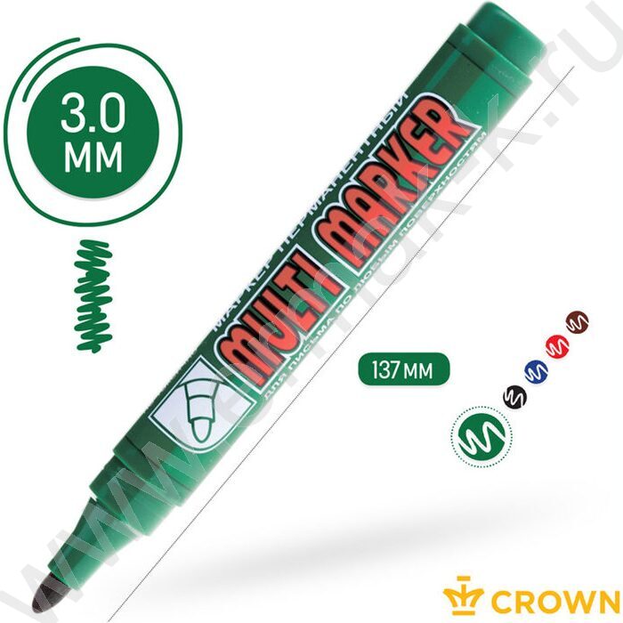 Маркер перм. /зеленый/ 3мм круг "Multi Marker" | Фото 3