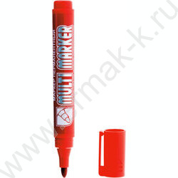 Маркер перм. /красный/ 2мм круг "Multi Marker"   | Фото 1
