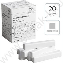 Мел белый  20шт /квадратный /картон.кор. | Фото 4