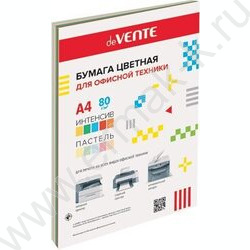 Бумага А4  80г/мкв  20л "deVENTE" ассорти /5 интенсивных и 5 пастельных цветов | Фото 1