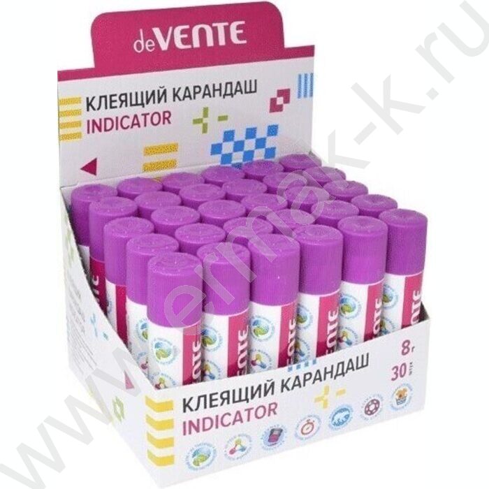 Клей-карандаш   8г "Indicator" фиолетовый (при высыхании - прозрачный) | Фото 2