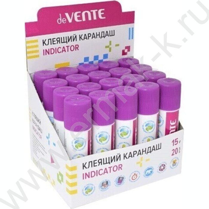 Клей-карандаш  15г "Indicator" фиолетовый (при высыхании - прозрачный) | Фото 2