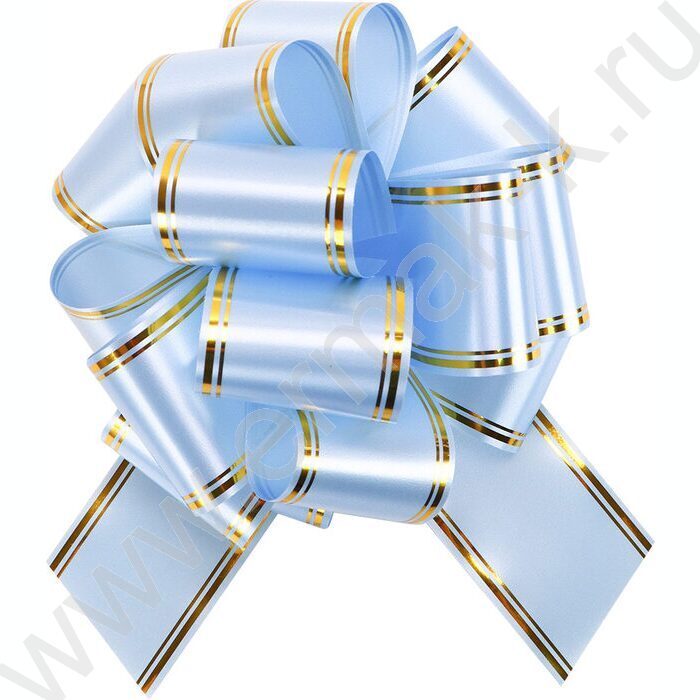 Бант-шар золотое сечение 5см голубой | Фото 1