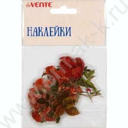Наклейки от 2*8см до 5*8см "Red flowers", ассорти /блистер | Фото 1