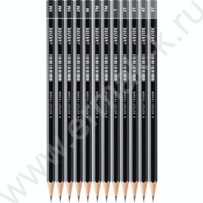 Карандаш ч/гр /набор 12шт/ "Art" шестигранные /5Т, 4Т, 3Т, 2Т, Т, ТМ-2, М, 2М, 3М, 4М, 5М | Фото 2