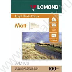 Бумага А4 "Lomond" 100г/мкв 100л матовая двухстор. | Фото 1