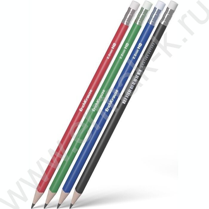 Карандаш пластиковый  с ластиком  HB Classic triangle 101 /трехгранный | Фото 1
