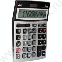 Калькулятор Deli E39265 /двойное питание/ серый - метал., 16 разряд | Фото 3