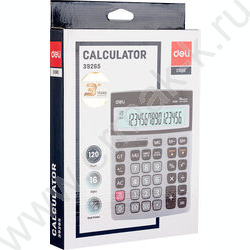 Калькулятор Deli E39265 /двойное питание/ серый - метал., 16 разряд | Фото 6