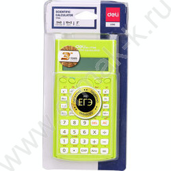 Калькулятор Deli E1710A/GRN д/научных расчётов /240функций/ двустрочный /зеленый, 10+2 разряд | Фото 4