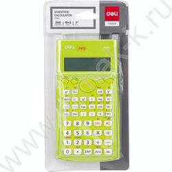 Калькулятор Deli E1710A/GRN д/научных расчётов /240функций/ двустрочный /зеленый, 10+2 разряд | Фото 5