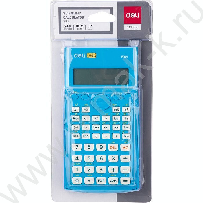 Калькулятор Deli E1710A/BLU д/научных расчётов /240функций/ двустрочный /синий, 10+2 разряд | Фото 6