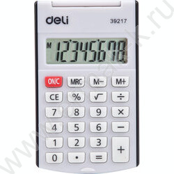 Калькулятор Deli E39217/BLACK /черный /с крышкой, 8 разряд | Фото 1