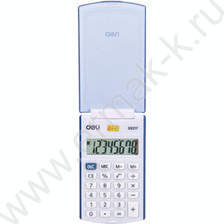 Калькулятор Deli E39217/BLUE /синий /с крышкой, 8 разряд | Фото 1