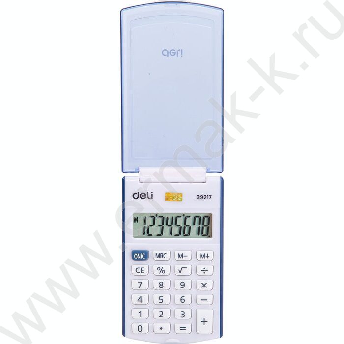 Калькулятор Deli E39217/BLUE /синий /с крышкой, 8 разряд | Фото 1