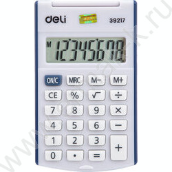 Калькулятор Deli E39217/BLUE /синий /с крышкой, 8 разряд | Фото 2
