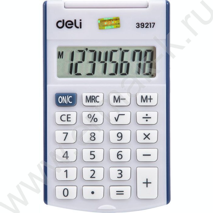 Калькулятор Deli E39217/BLUE /синий /с крышкой, 8 разряд | Фото 2