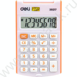 Калькулятор Deli E39217/OR /оранжевый /с крышкой, 8 разряд | Фото 2
