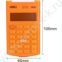 Калькулятор Deli E39217/OR /оранжевый /с крышкой, 8 разряд | Фото 6