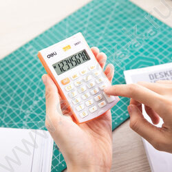 Калькулятор Deli E39217/OR /оранжевый /с крышкой, 8 разряд | Фото 8