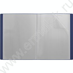 Папка  20 файлов Diamond Total Blue /карман на корешке /синяя | Фото 2