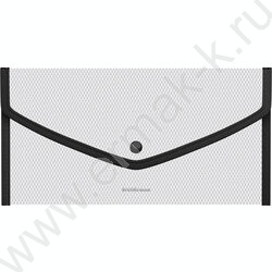 Папка-конверт на кнопке Travel Diamond Total White /обшитая /белая | Фото 1