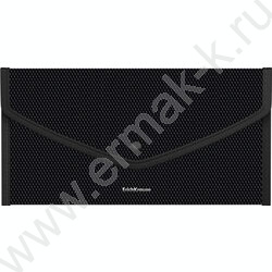 Папка-конверт на кнопке Travel Diamond Total Black /обшитая /черная | Фото 1