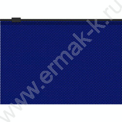 Папка-конверт на молнии C6 Zip "Diamond Total Blue" /синяя, полупрозрачная | Фото 1