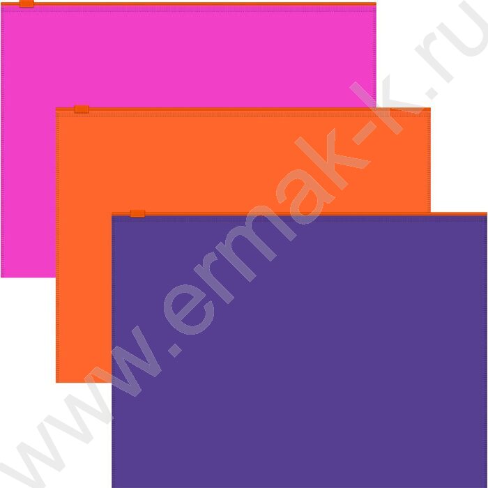 Папка-конверт на молнии А4 Zip Soft Caribbean Sunset /непрозрачный, ассорти | Фото 1