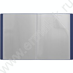 Папка  40 файлов Diamond Total Blue /карман на корешке /синяя | Фото 2