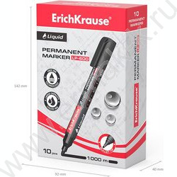 Маркер перм. с жидкими чернилами /черный/ 2,25мм круг Liquid LP-600 | Фото 4