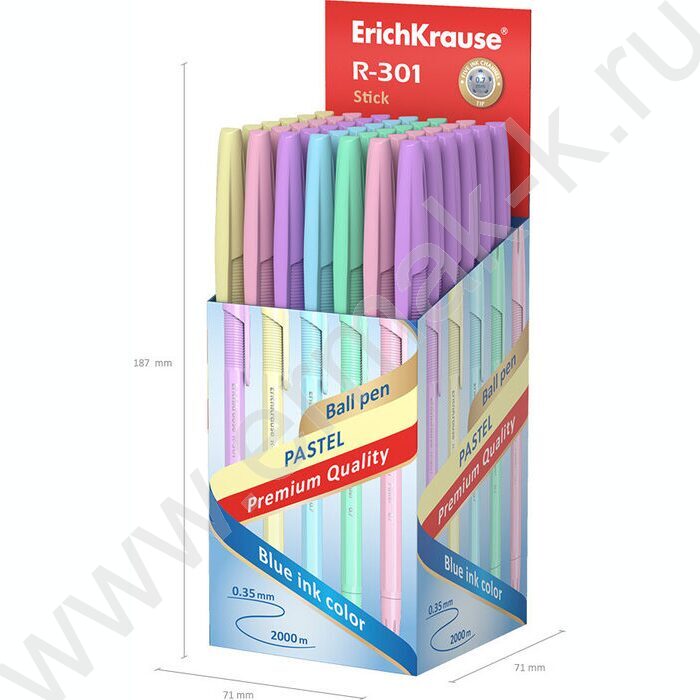 Ручка шар R-301 Stick Pastel 0,7мм, синяя | Фото 4