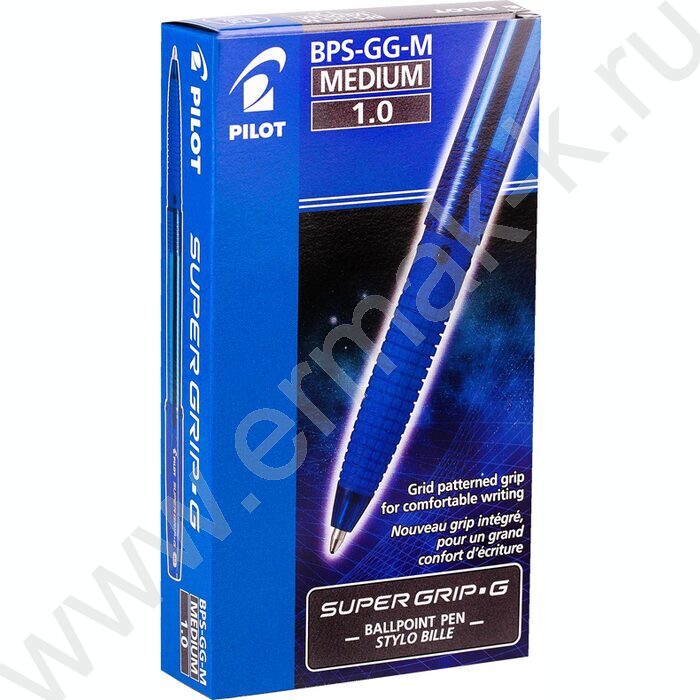 Ручка шар Pilot Super Grip синяя 1мм с резин.держателем | Фото 4