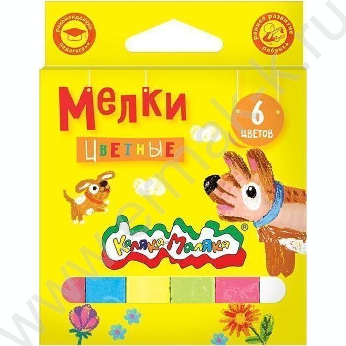 Мел цветной  6цв Каляка-Маляка | Фото 1