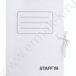 Папка архивная  75мм на завязках /микрогофрокартон /белая /2 завязки | Фото 4