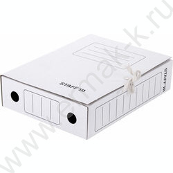 Папка архивная  75мм на завязках /микрогофрокартон /белая /2 завязки | Фото 5