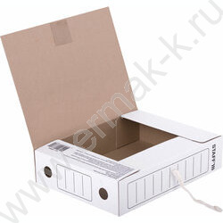 Папка архивная  75мм на завязках /микрогофрокартон /белая /2 завязки | Фото 7