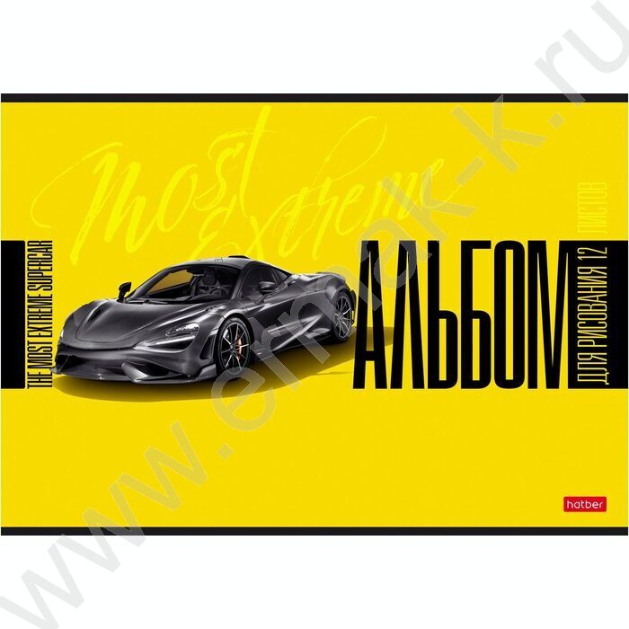 Альбом д/рисования 12л "Спортивные авто" ассорти | Фото 5