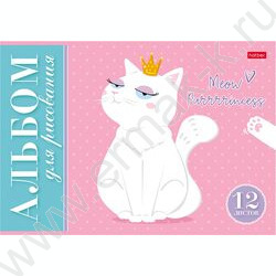 Альбом д/рисования 12л "Мяу-Котики" /тиснение/ ассорти | Фото 1