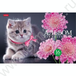 Альбом д/рисования 16л "На мягких лапках" ассорти | Фото 1