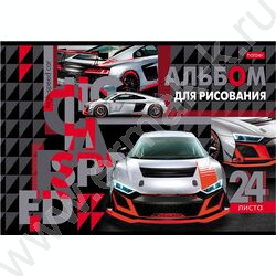 Альбом д/рисования 24л "В мире авто" ассорти | Фото 1