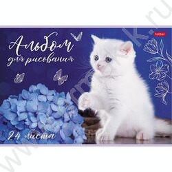 Альбом д/рисования 24л "Кототерапия" ассорти | Фото 1