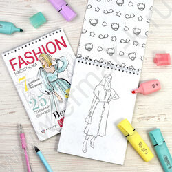 Раскраска 150*210 Fashion-раскраска.Вечерние образы спираль | Фото 4