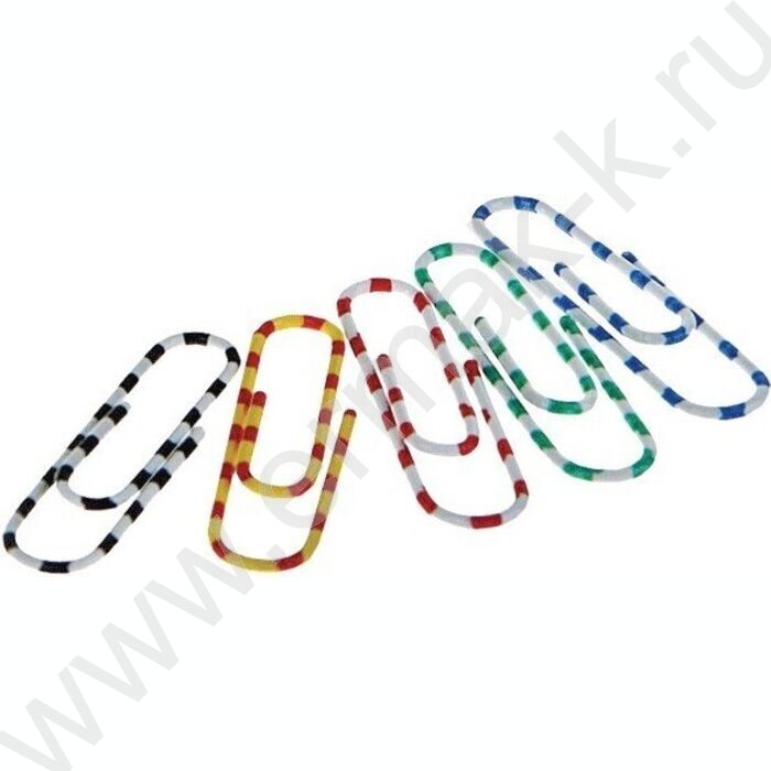 Скрепки 28мм /100шт "Zebra" цветные | Фото 1