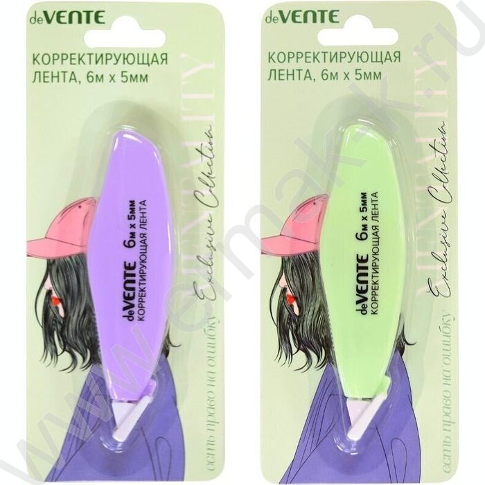 Корректирующая лента 5мм* 6м Mentality, фронт. аппликатор /корпуса - ассорти, блистер | Фото 1